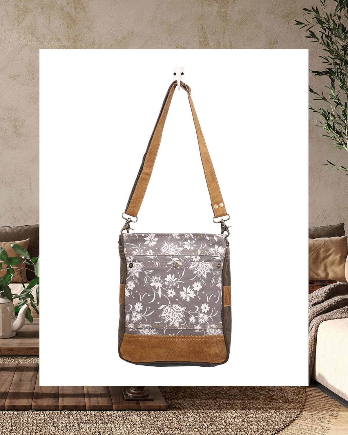 Myra Bag Floral Purse - Canvas Bags for Women, Over The Shoulder Purse - Image 6