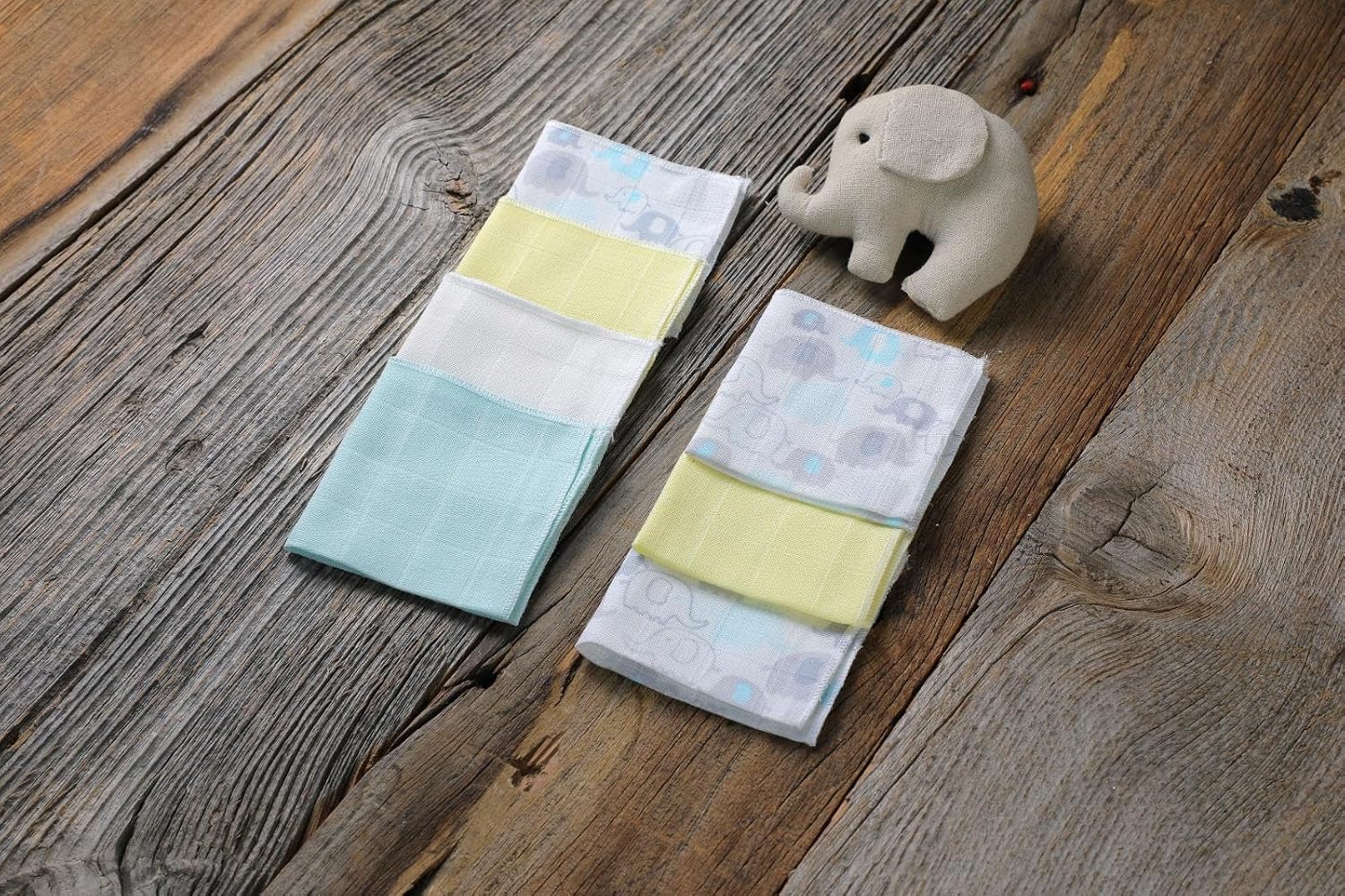 Deyzi Washcloths, 100% Cotton Ultra Soft Absorbent Wipes, Newborn Face Towel, Pack of 7, Reusable Quick Dry Baby Wipes for Sensitive Skin, 7 x 7 inches (Multi Color), Uni10