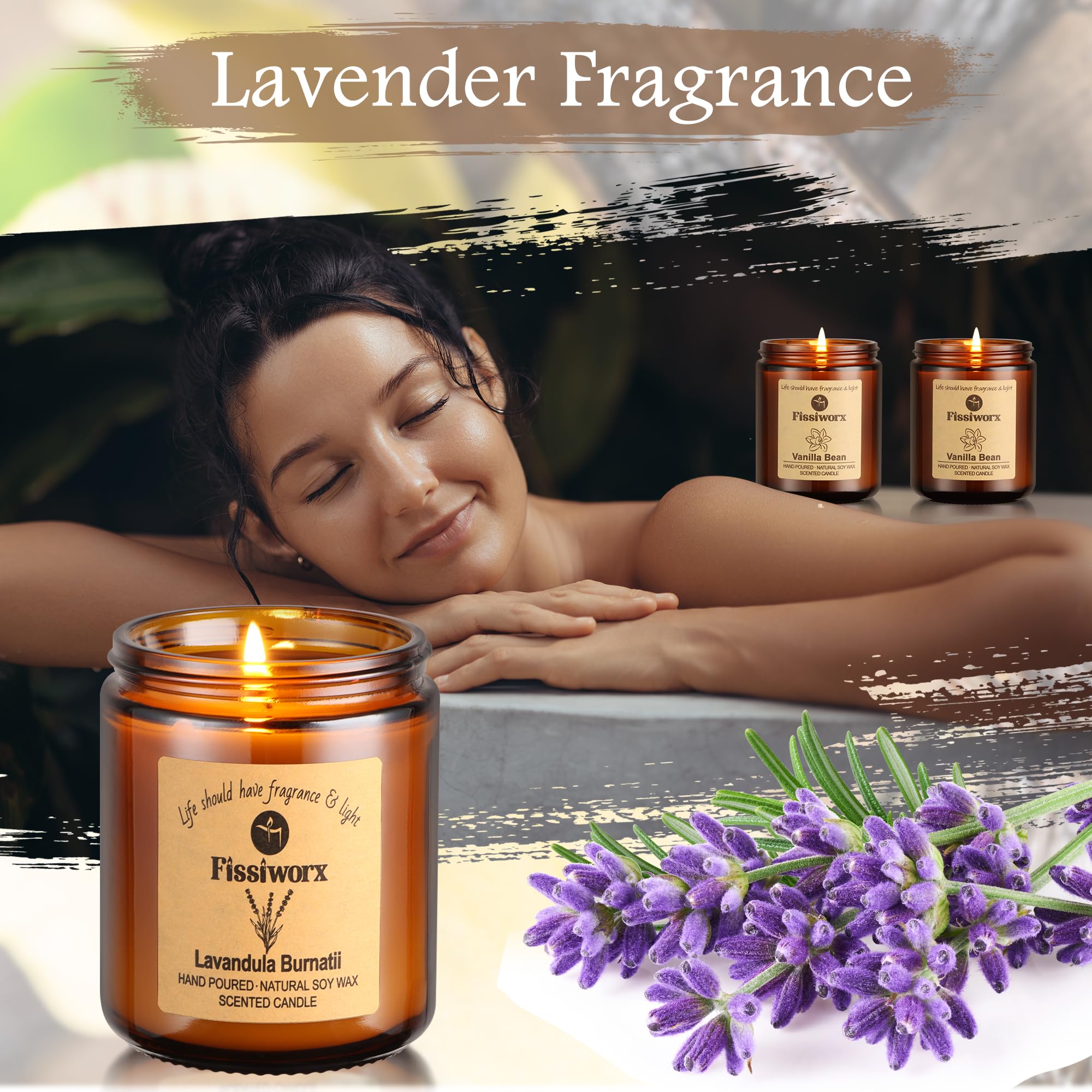 Juego de 4 velas perfumadas, velas aromáticas para el hogar, eliminación de olores, alivio del estrés, 30 onzas, juego de regalo de cera de soja de larga duración para mujeres