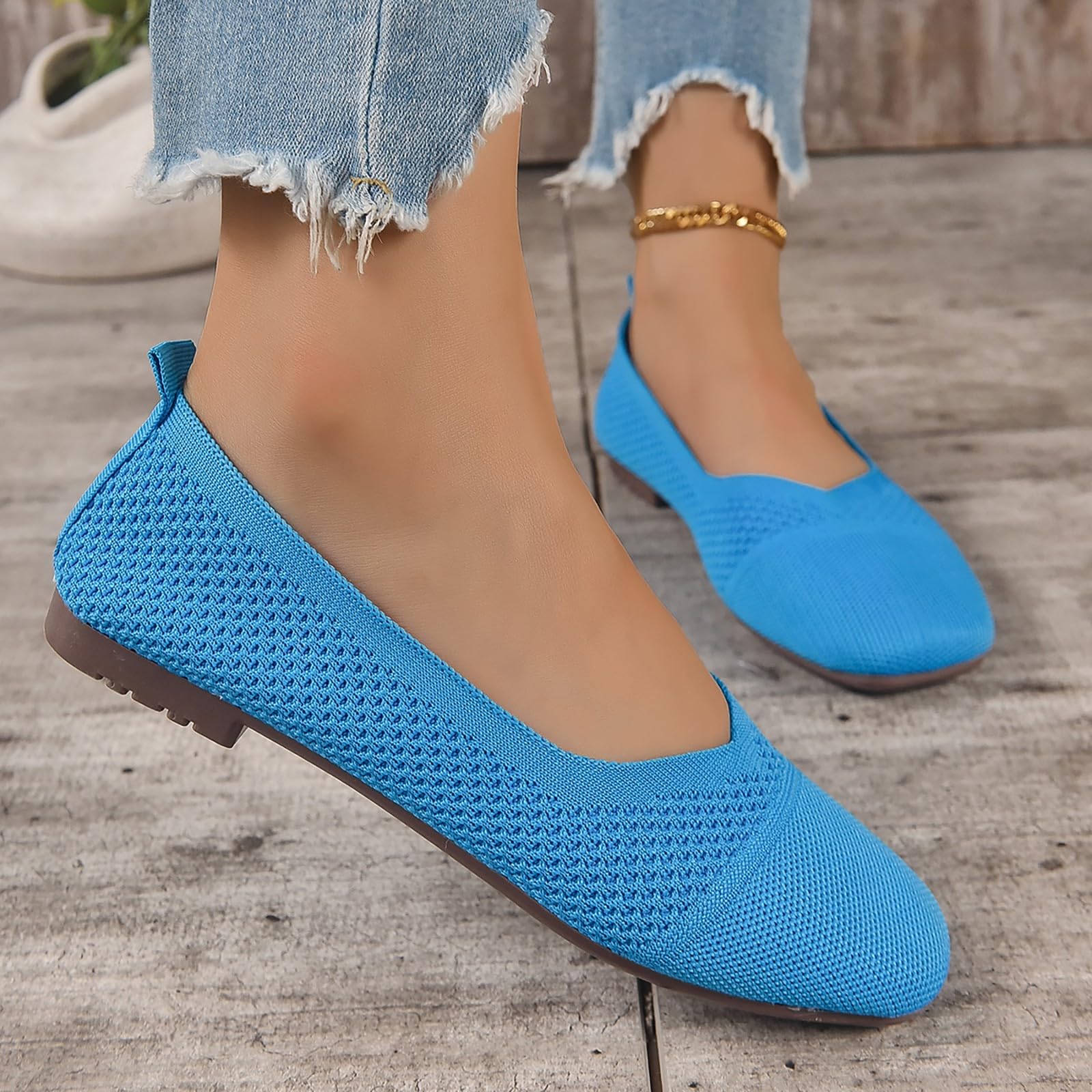 Zapatos Mujer Bailarinas Verano Elegantes Mocasines Cuadrados