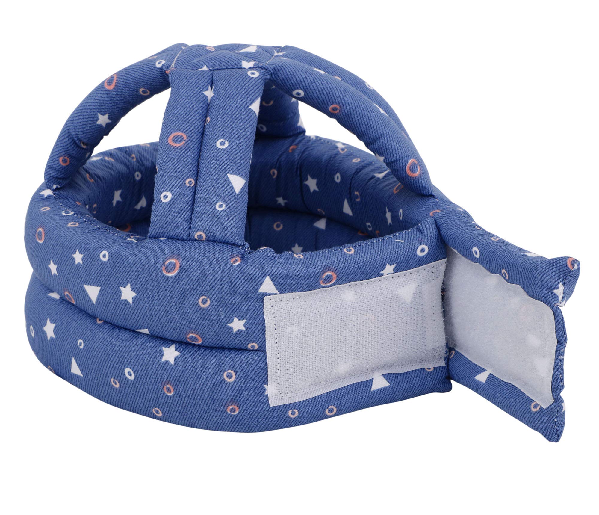 Simplicity Casco de seguridad para bebé y niño pequeño, sin golpes, con cojín para la cabeza, Azul oscuro (Dark Blue Star), talla única