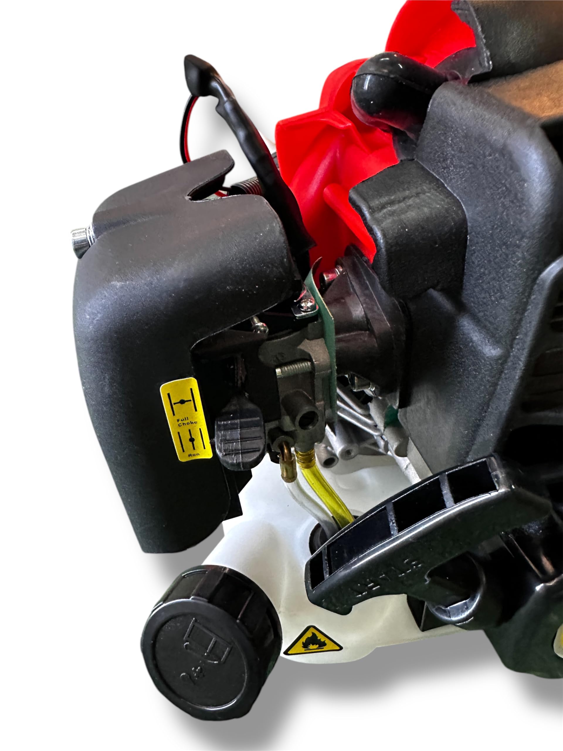 Desbrozadora de Gasolina de 52cc y 3cv, Motor 2 Tiempos, con 7 Accesorios Intercambiables, Arnés y Barra Divisible, 7 en 1