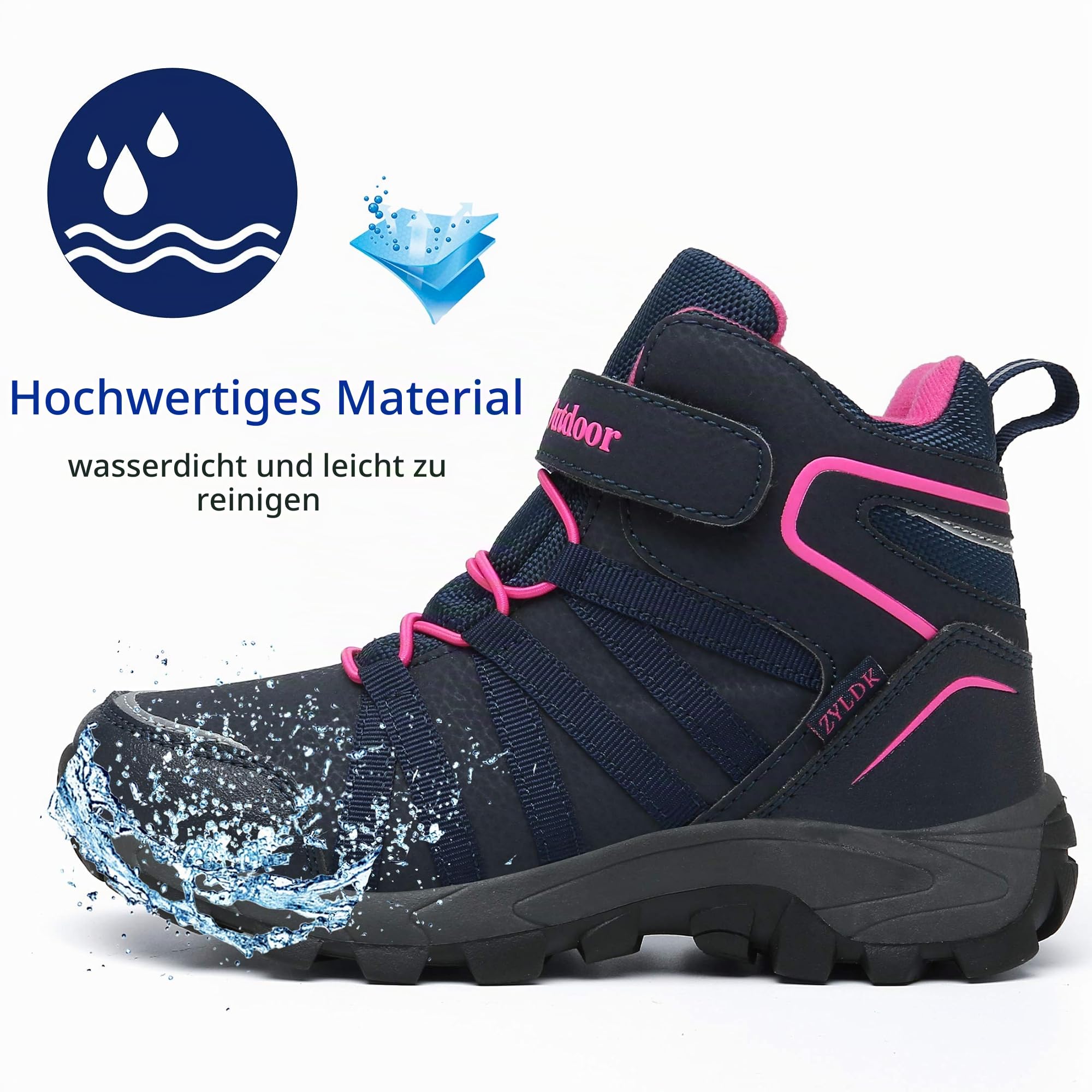 Winterstiefel Kinder Warmfutter Winterschuhe Outdoor Wanderschuhe