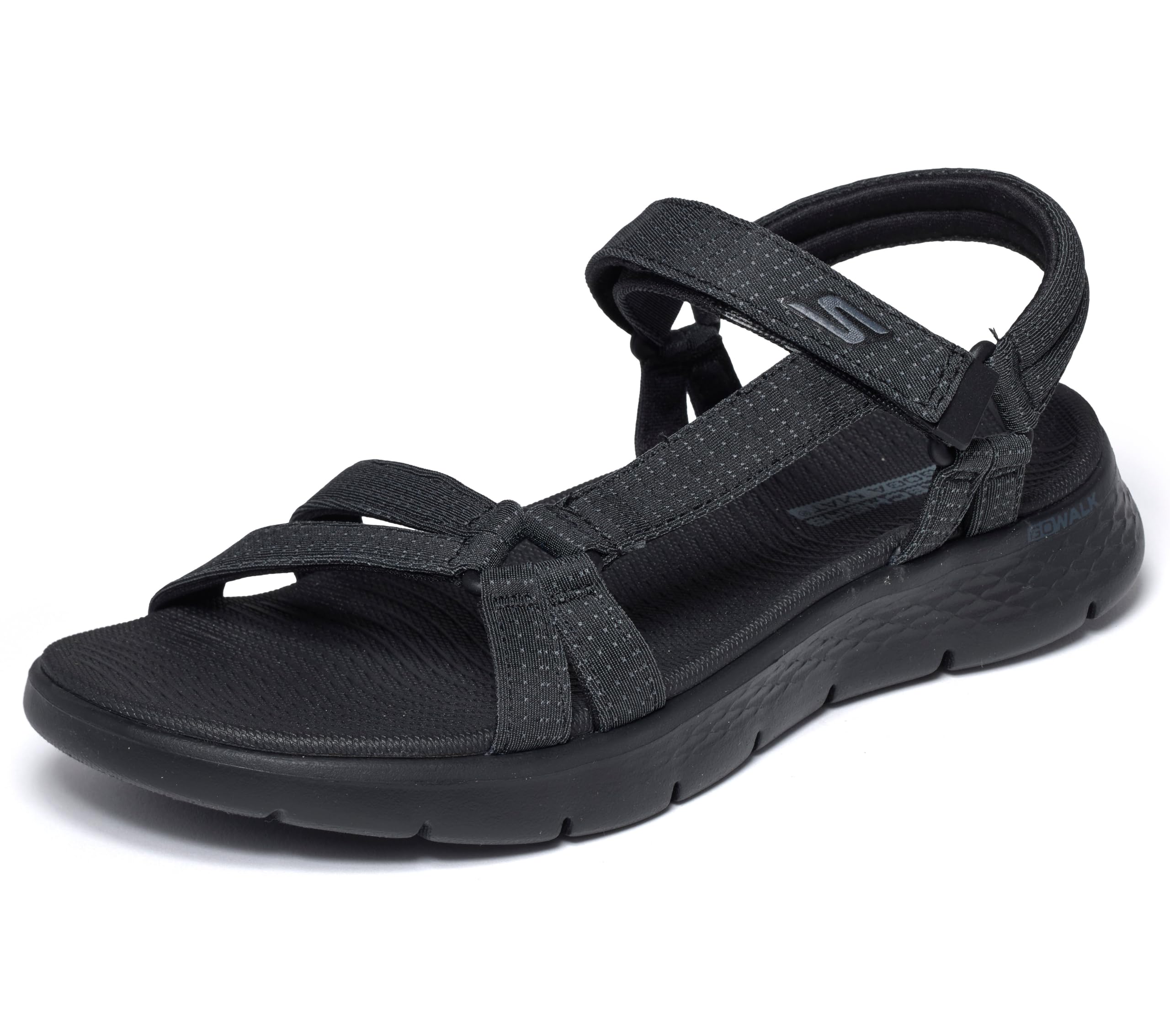 Skechers Sandal, Sandalias Go Walk Flex Sublime Mujer, Black Textile, 36 EU