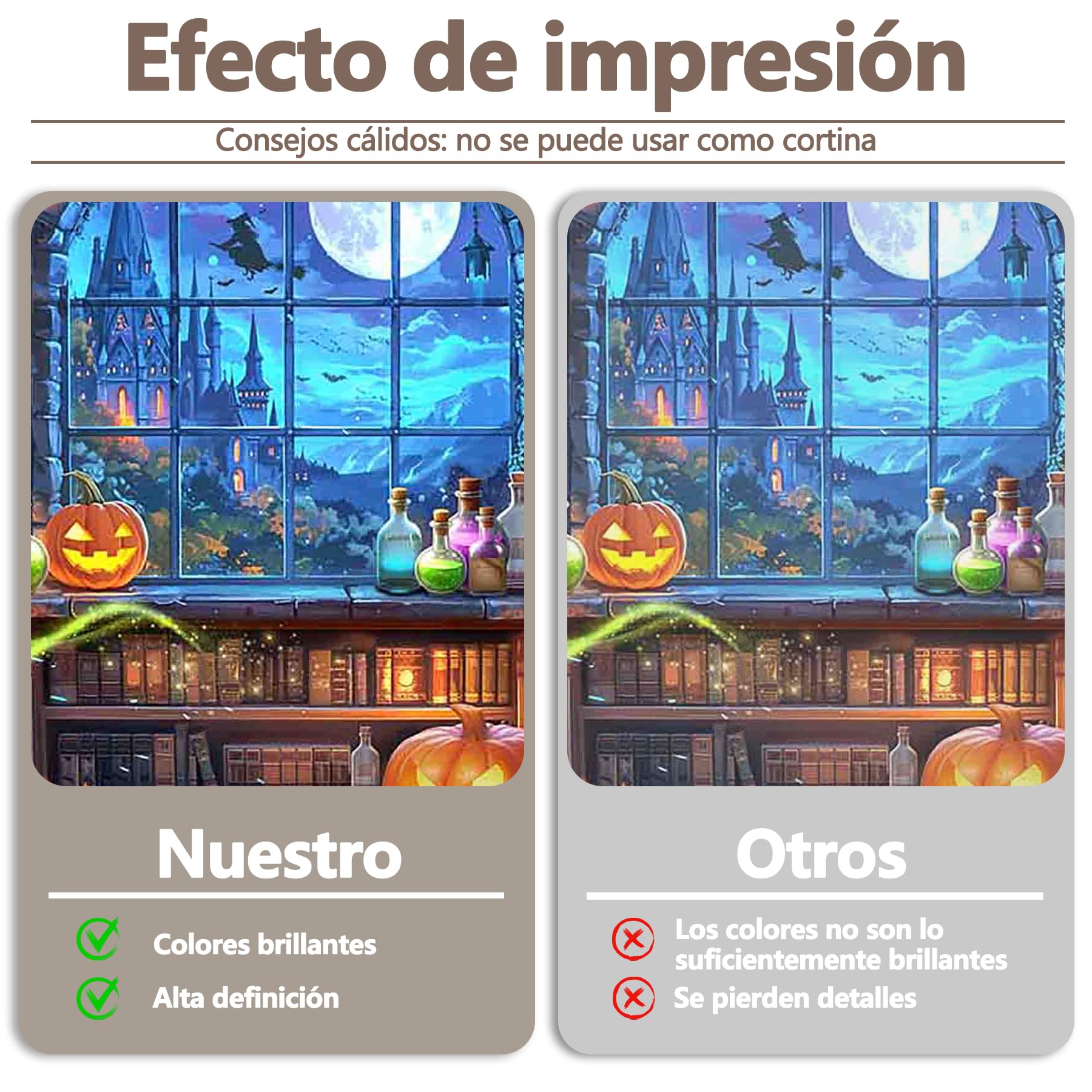 Luminora 3 x 2,43 m Noche mágica Luna habitación Estante Ventana