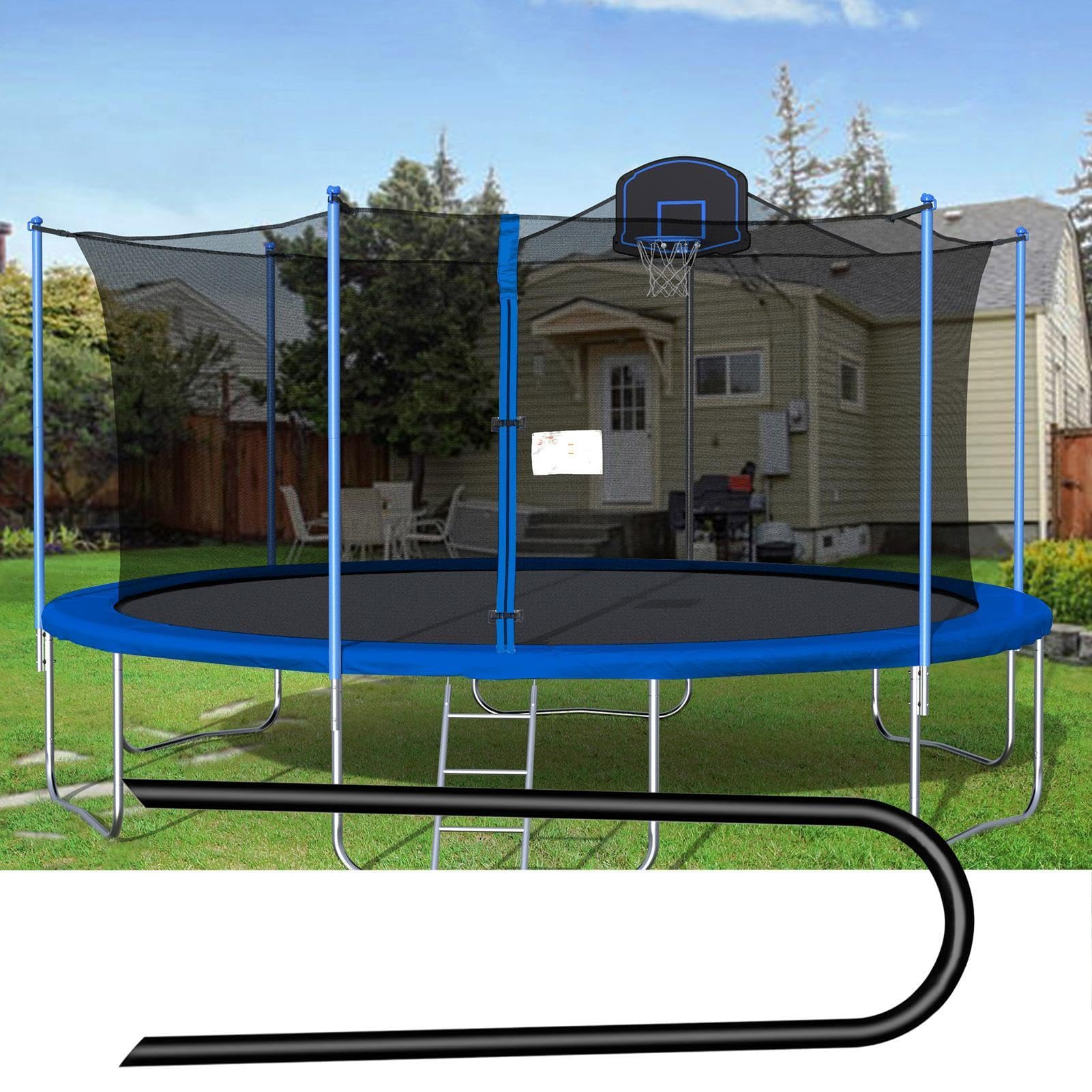 Set di 8 picchetti per trampolino, chiodi fissi per tettoie, ganci a U, antiruggine, accessori per tenda da campeggio