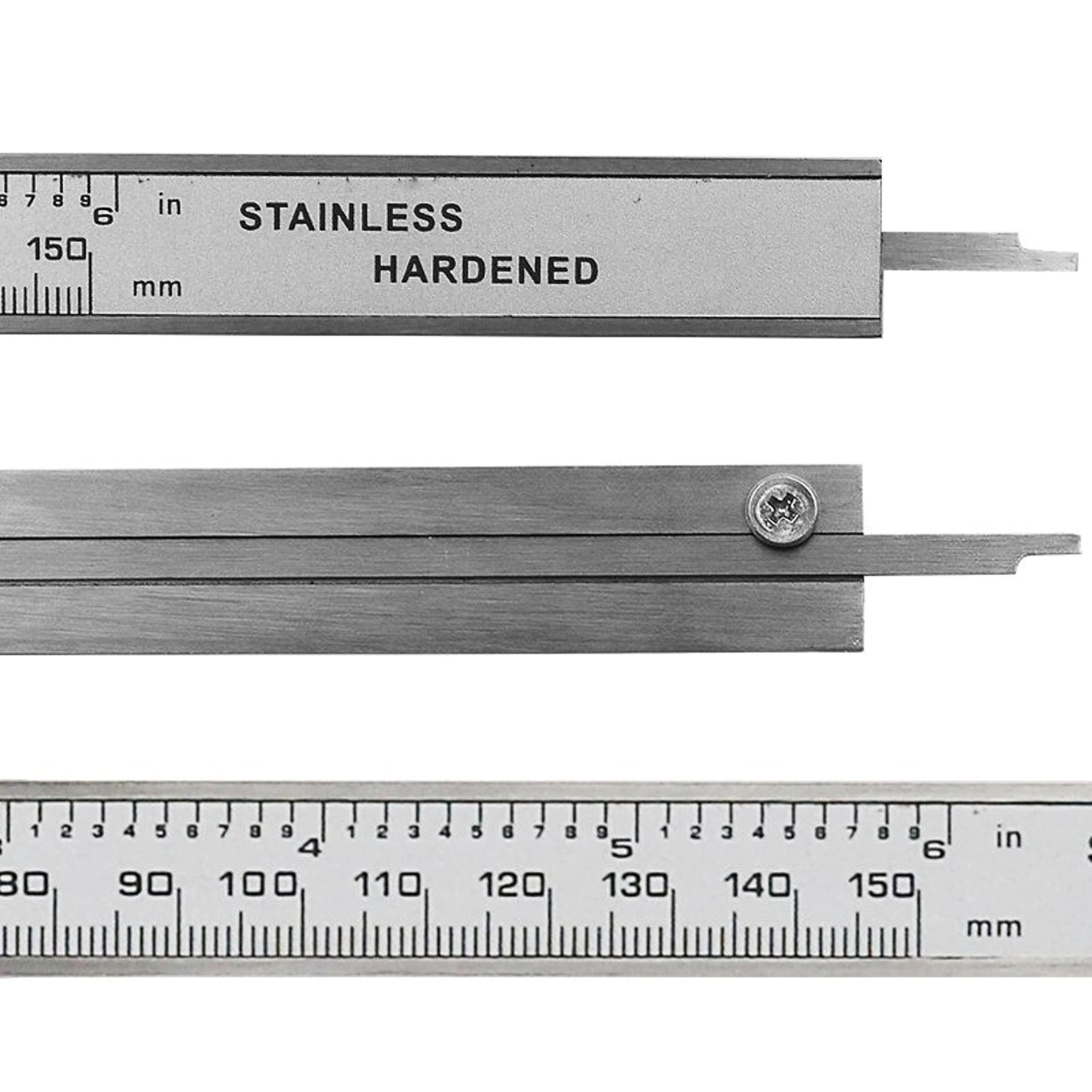Digital Vernier Calipers 150mm Stainless Steel, Electronic Measuring Caliper with LCD Screen, mm/Inch/Fraction, Inside Outside Depth Step Measurements, Splash Resistant with Case — view 9