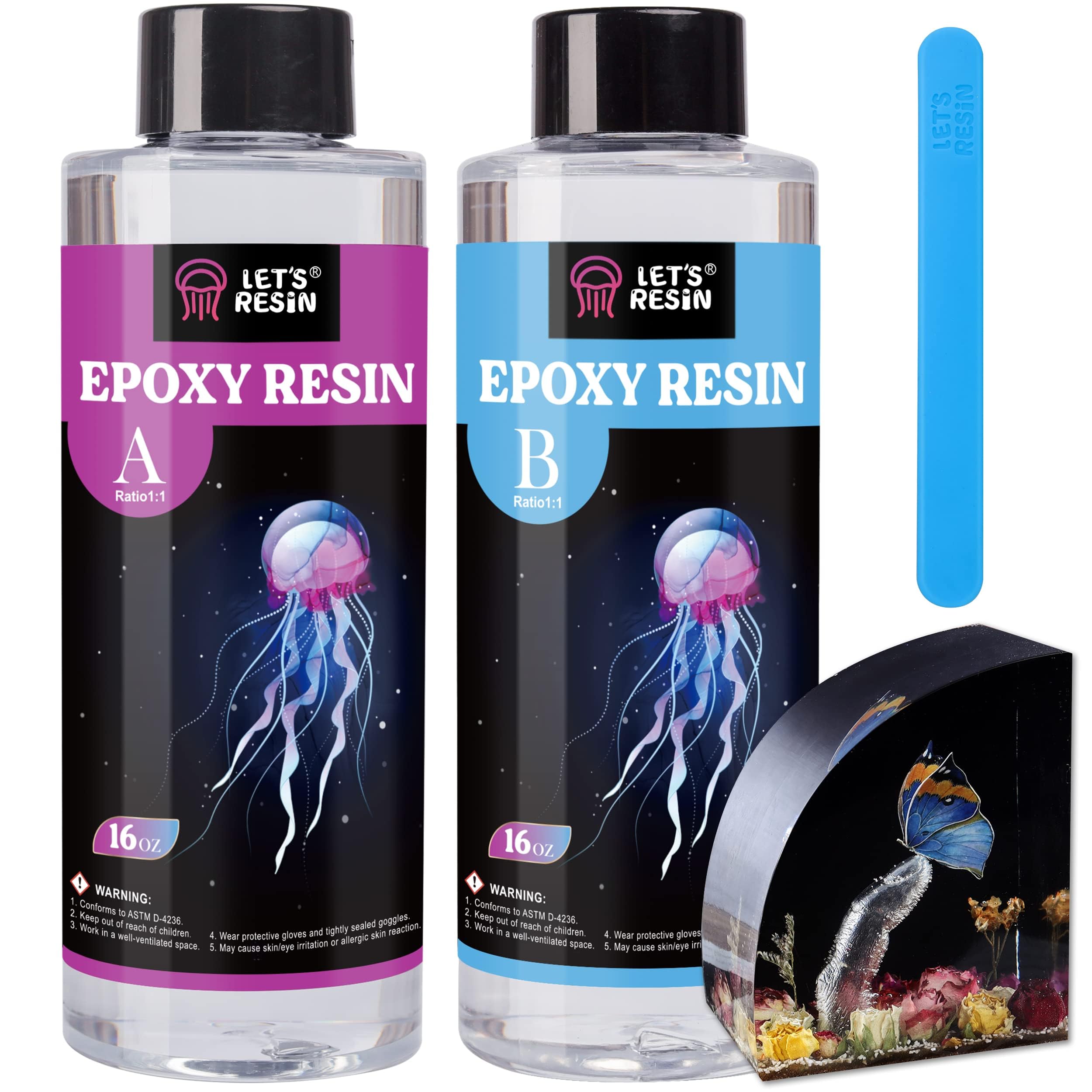 Casting Epoxy Resin, LETS RESIN 32 oz 1:1 Clear Epoxy Resin, Crystal Resin for Art Coating,Mold,Tumbler Crafts (B07KJLLT7M) Amazon Price History, Amazon Price Tracker