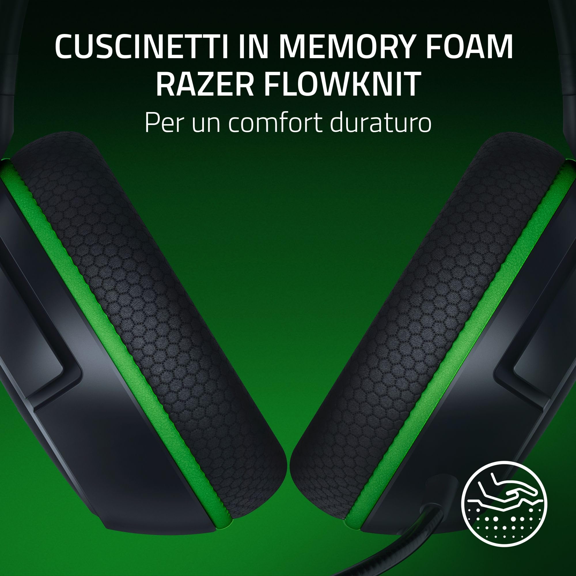Razer Kaira HyperSpeed - Cuffie da gioco wireless multipiattaforma per Xbox (HyperSpeed Wireless, Driver TriForce da 50 mm, Microfono cardioide HyperClear) Nero