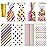 Aneco 100 Pack Rainbow Cellophane Bags 10.6 x 5.1 Inch Plastic Candy Bags Gift Bags Goodie Bags with Twist Ties for Valentine, Birthday, Gift Cookie Snack Packing Party Favor Supplies