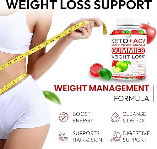 Miniatura 2 de Keto ACV Gummies Advanced Weight Loss - Suplemento de gomitas Keto ACV para mujeres y hombres, metabolismo, desintoxicación, limpieza, vinagre de