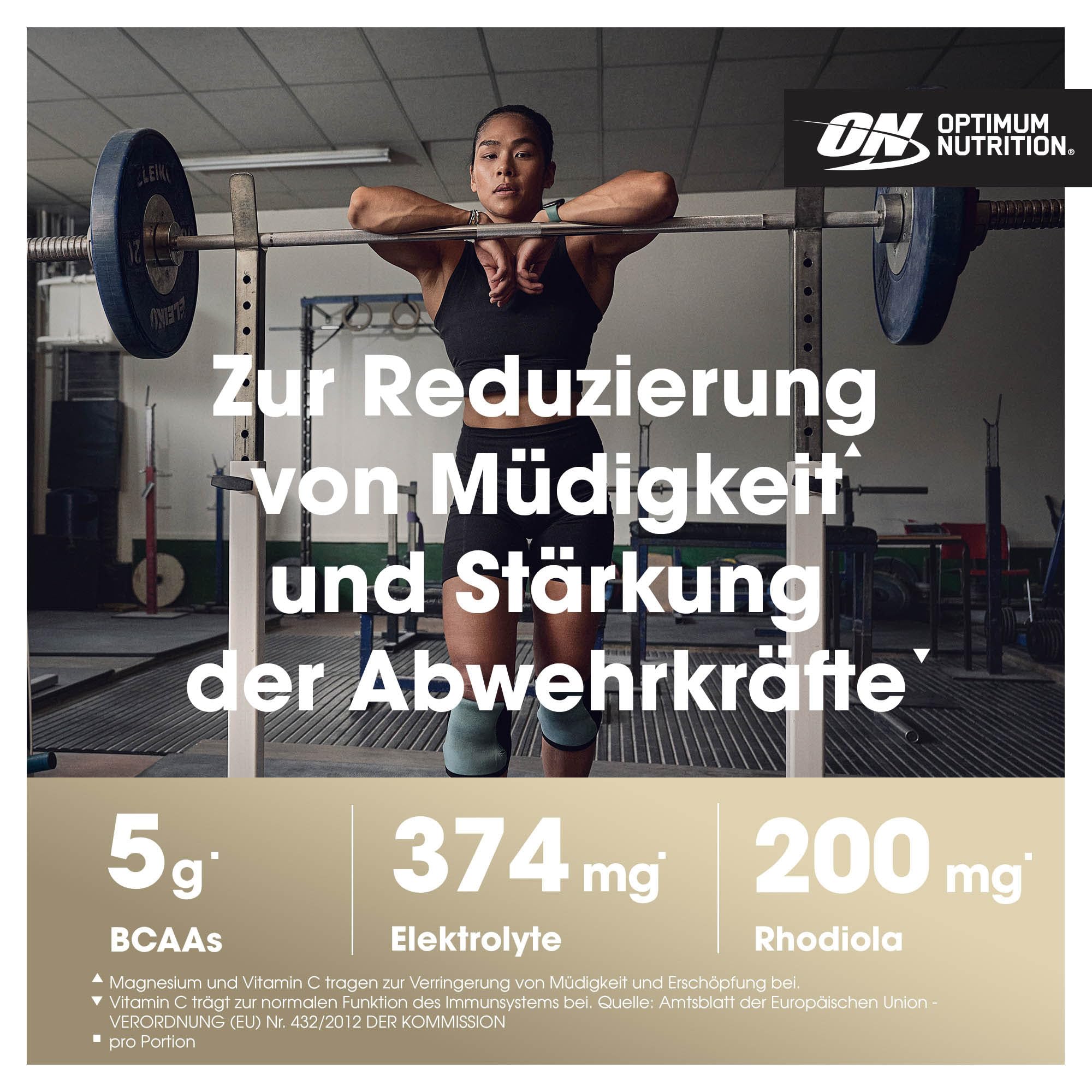 Optimum Nutrition Gold Standard BCAA Pulver, Geschmack Strawberry Kiwi, 266g, 28 Portionen