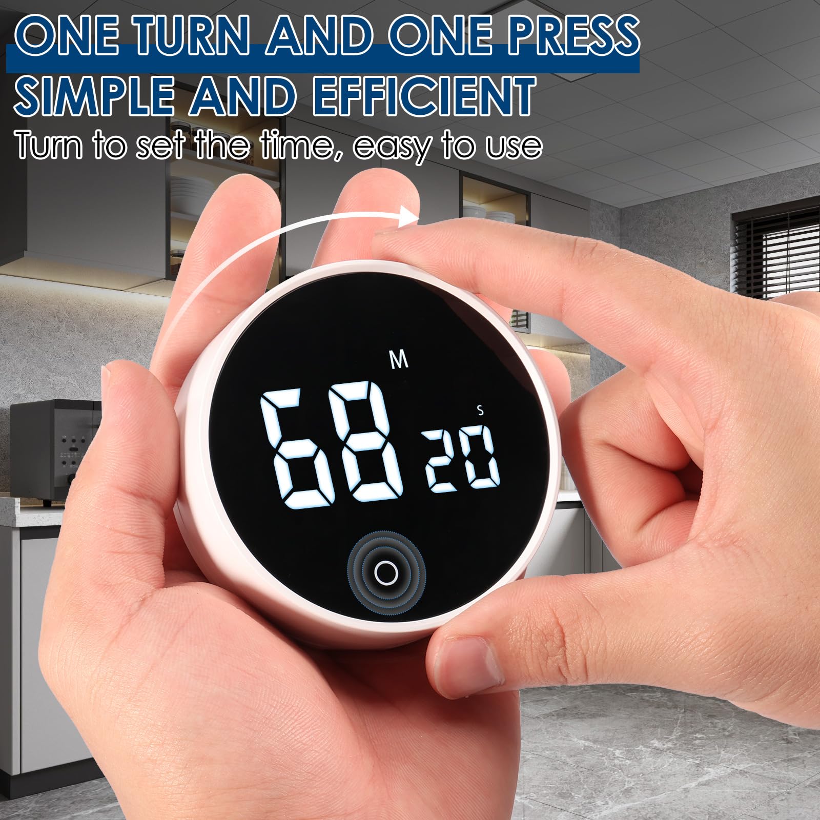 Temporizador digital de cocina magnético de 200 minutos, cuenta regresiva, funciona con pilas, temporizador digital magnético, escritorio vertical con soporte oculto para cocinar y hornear