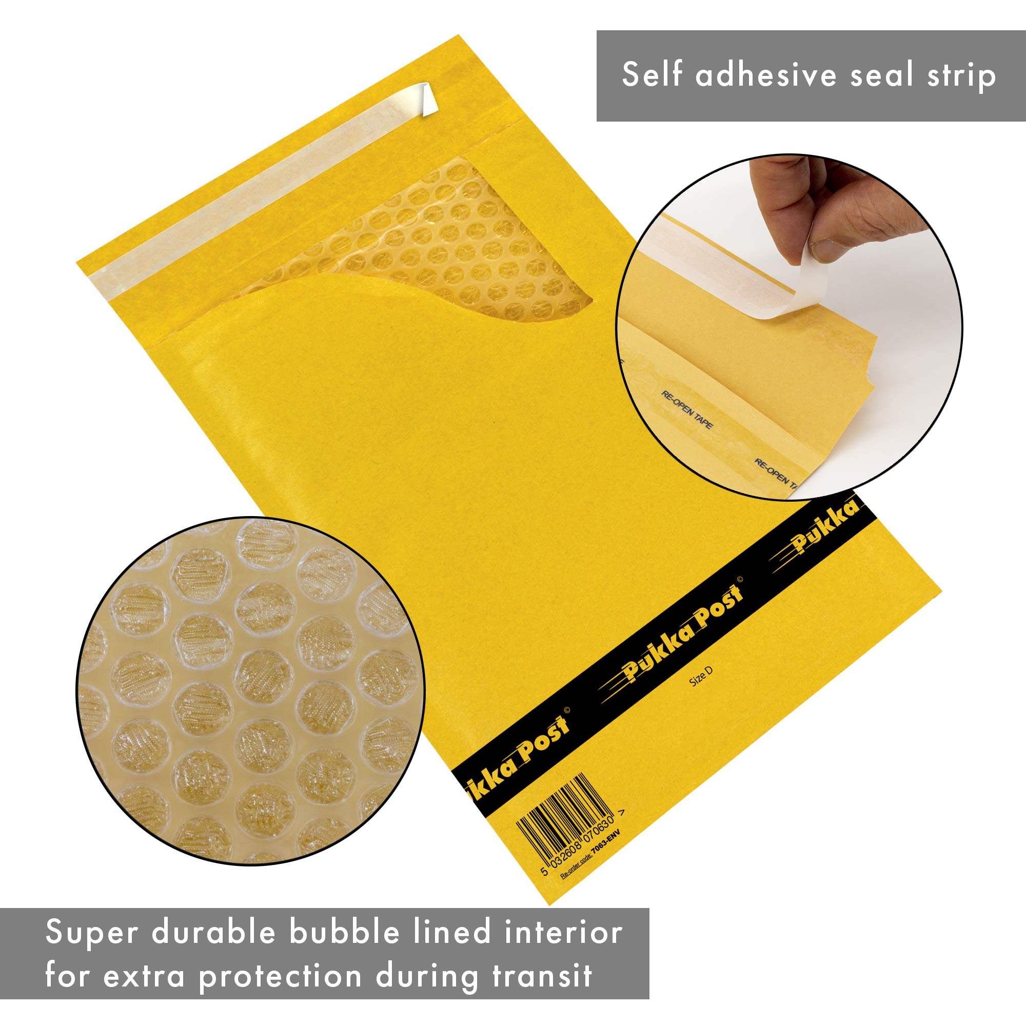 Confezione da 100 Dimensione D featherpost Oro Buste da Spedizione Imbottite con Bolle d' Aria per Imballaggio