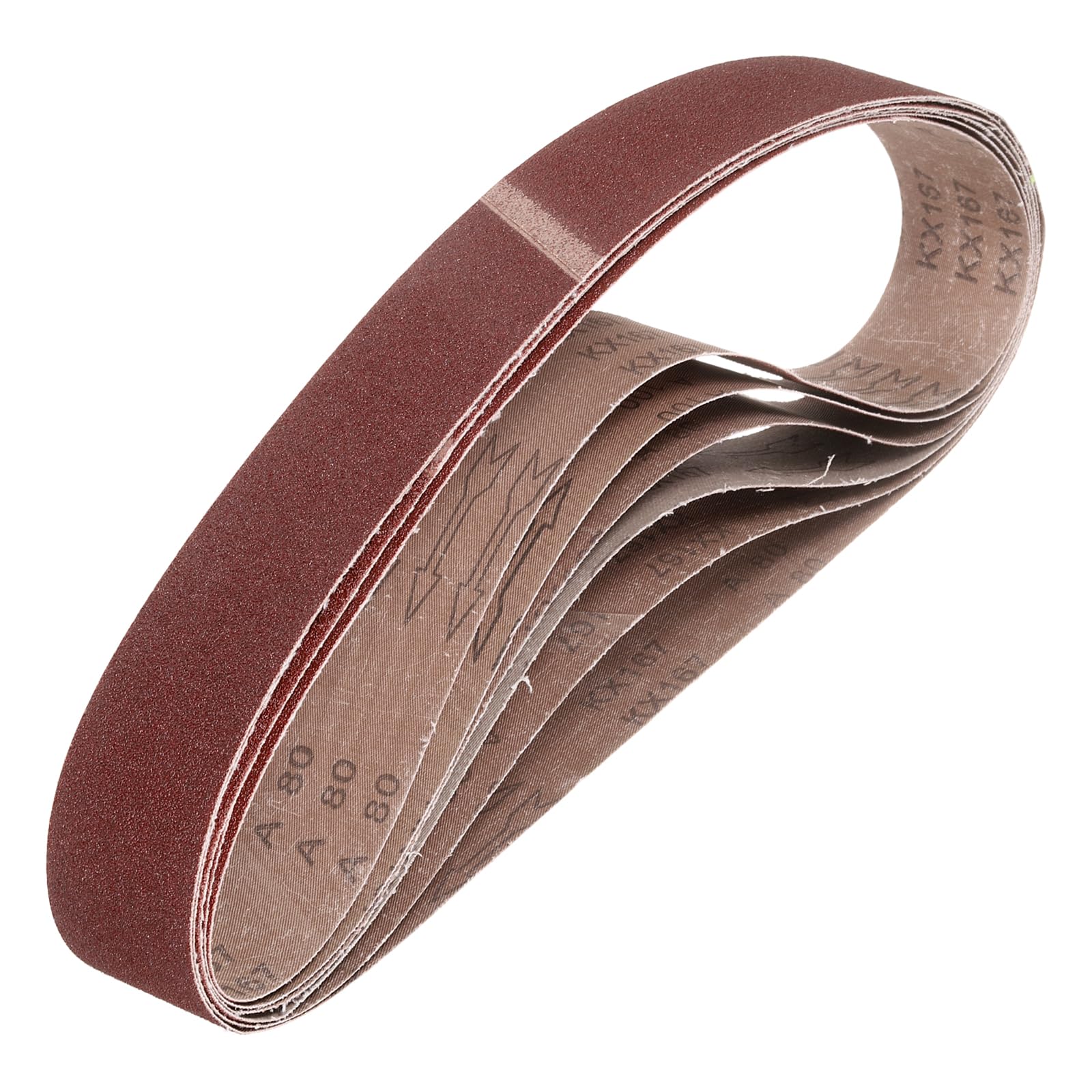 HARFINGTON 2 x 48 Inch Sanding Belts, 6 Pcs 80 Grit Aluminum Oxide Belt Sander Abrasive File Belt for Woodworking, Metal Polishing, Knife Sharpener