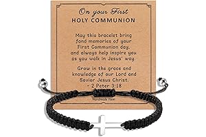 To Men Gifts Cross Bracelet for Dad, Bonus Dad, Uncle, Son, Nephew,...