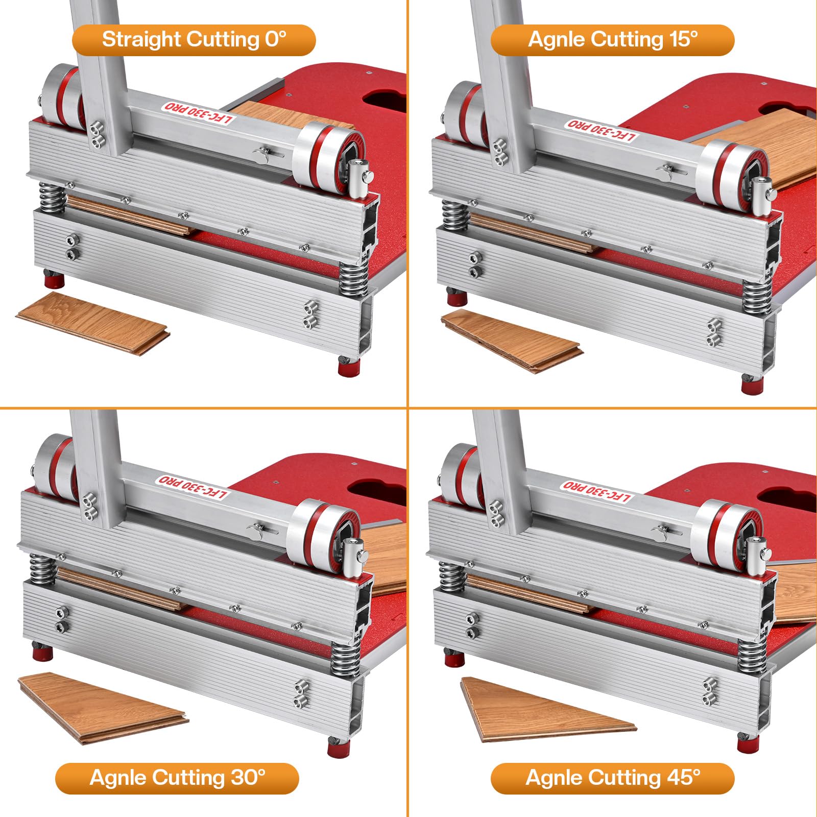 33.0 cm Pro Vinyl Dielenschneider mit extra HSS-Klinge, Laminatbodenschneider für Laminatboden, Ingenieurholz, LVP, LVT, VCT, SPC, WPC, maximaler Schnitt bis 13 mm ! Einfache Montage, schnelles