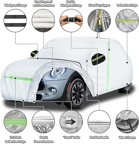 Miniatura 3 de Funda de coche para Mini Cooper SHardtopClubmanCountryman 2014-2024 de 4 puertas, cubierta exterior completa de automóvil para todo tipo de clima,