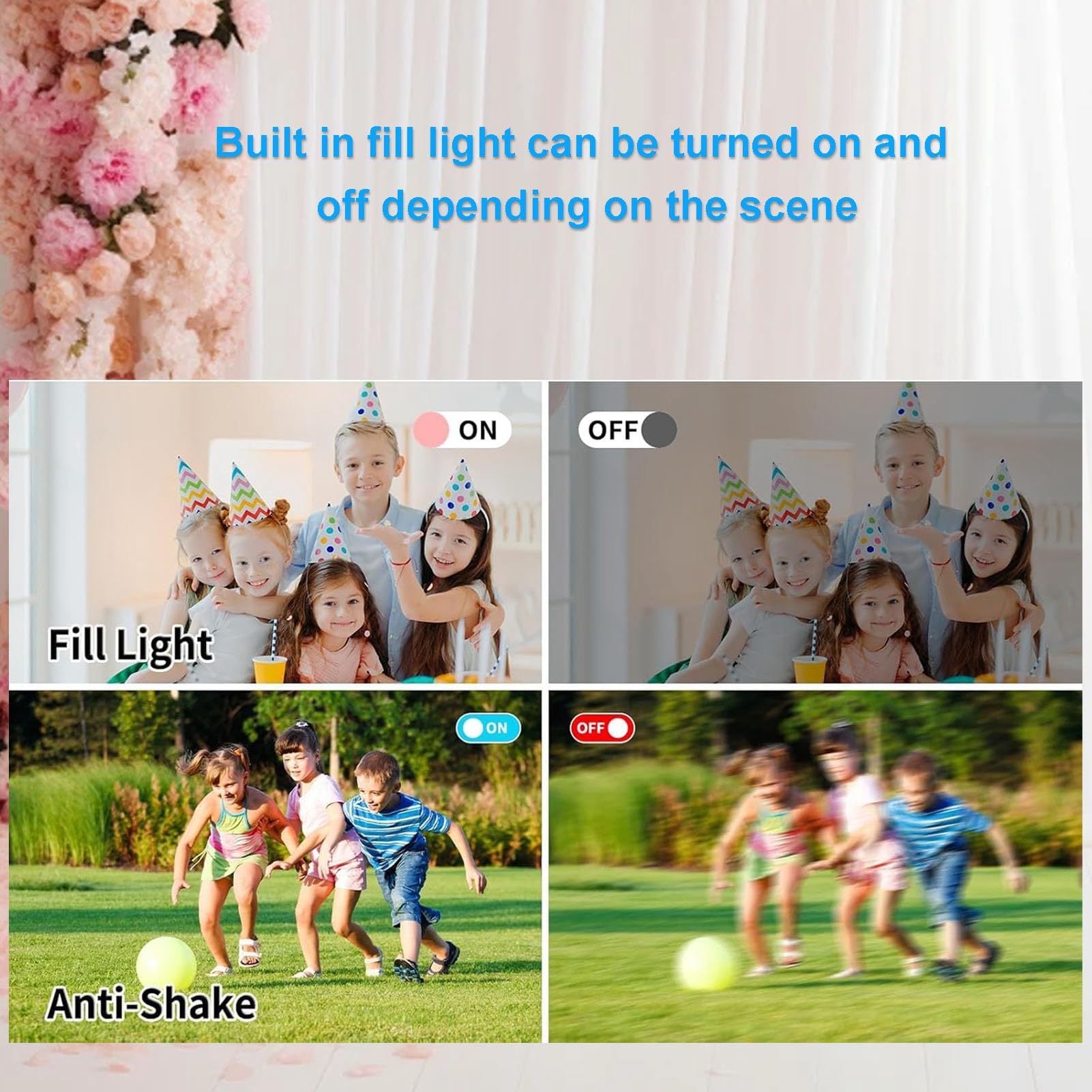 Bewinner Camera Digitale 4K per Fotografia, Fotocamera da Vlogging HD da 64 MP con Schermata da 2,8 ", Zoom Digitale 20x, Videocamere AutoFocus per Principianti (32GB)
