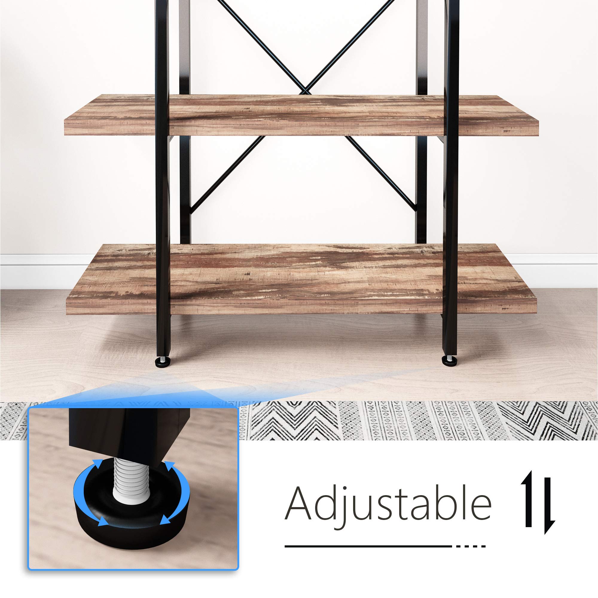 A*0様 industrial shelf 5段 ビンテージ ブラウンIPR80 Amazon.com: JIVOIT Vintage Industrial Style 5 Tier Open