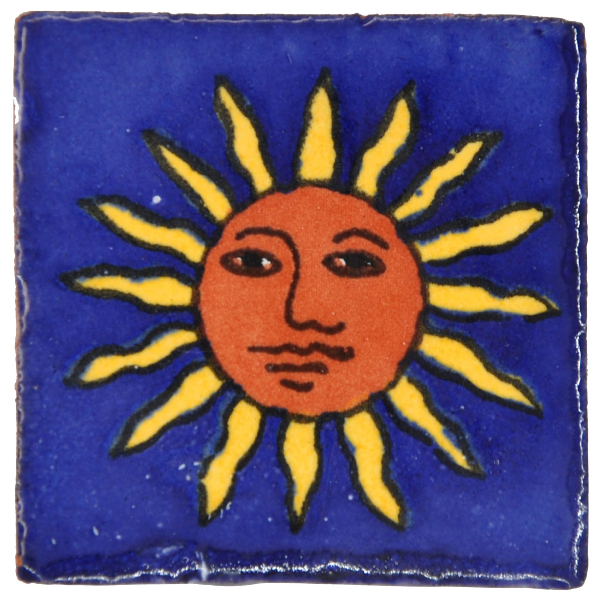 Tumia LAC Handmade Mexican Talavera Tile - Authentic Style Sierra Ceramic Tiles for Crafts, Backsplashes and Home Improvement - Individual Tile