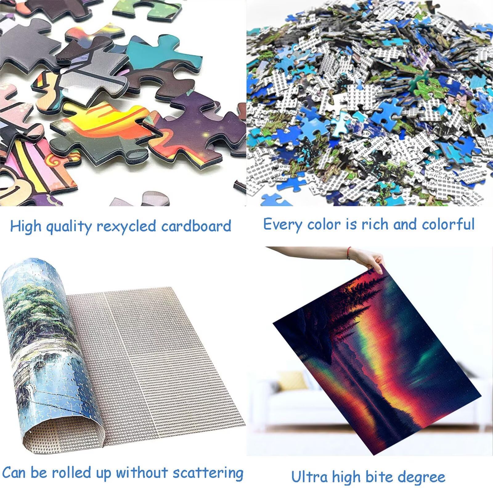 Puzzle 3000 elementów zorza polarna puzzle dla dorosłych jezioro 122 x 81 cm Unikalne rzemiosło klasyczne 3D drewniana układanka do rodzinnych gier aktywnych, układanka do samodzielnego wykonania