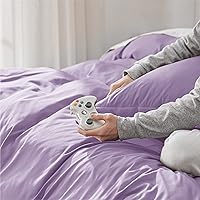 Vista 3 de Bedsure Funda de edredón tamaño Queen – Juego de ropa de cama suave de doble cepillado para niños y adultos, cierre de cremallera, 3 piezas, incluye