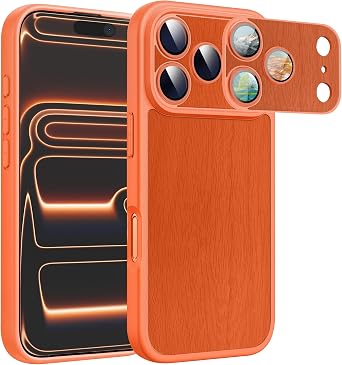 ZXZone for iPhone 17 Pro Max Case, Compatible with MagSafe, Magnetic Slim Cover, Anti-Yellowing & Shockproof, Full Camera Protection, Includes Lens Protectors, Protective Case Orange