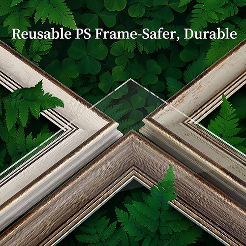 Miniatura 4 de Marco de fotos A4 vintage retro, marcos de fotos antiguos de pared verde dorado para fotos de 8.3 x 11.7 pulgadas, póster de fotos, exhibición de