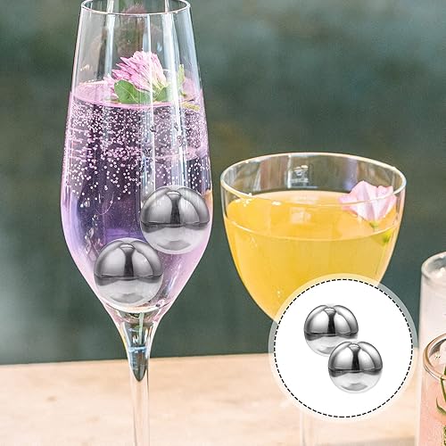 Miniatura 7 de Cabilock 2 piezas de acero inoxidable hielo piedra vino vino cubos de hielo enfriamiento resistente al desgaste piedras whisky amantes del hielo