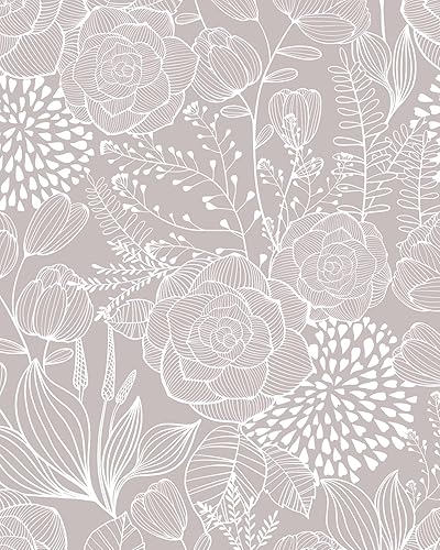 Miniatura 12 de Wudnaye Papel tapiz floral azul marino para despegar y pegar, papel tapiz azul y blanco, 16.9"×118" papel de pared floral azul marino despegar y