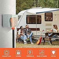 Vista 5 de WELLUCK Caja de toma de corriente de 30 amperios para RV, receptáculo RV de 125 voltios NEMA TT-30R, panel eléctrico exterior cerrado