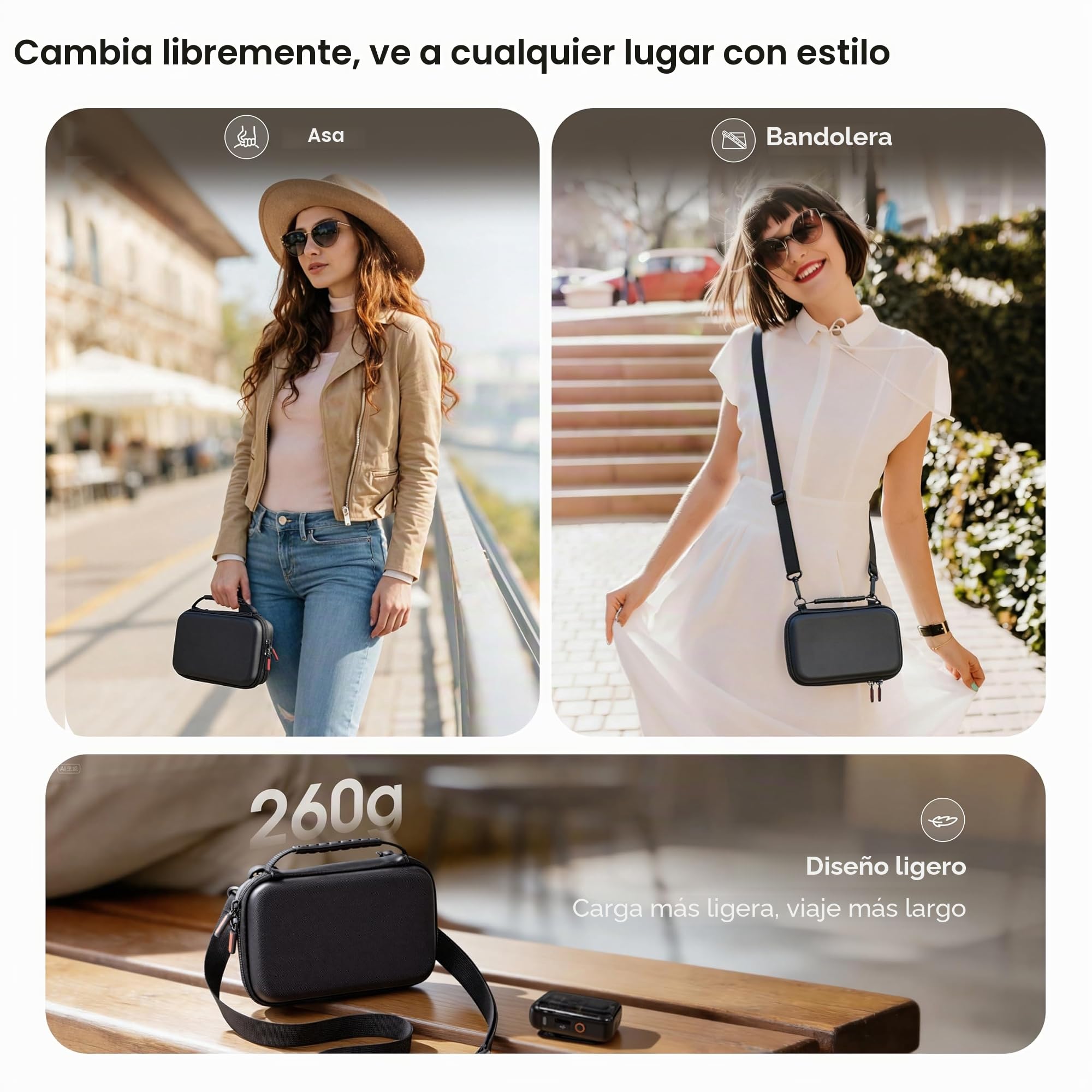 STARTRC PHOTO Bolsa para dji Osmo Pocket 4, Estuche Protector PU Portátil para dji Pocket 4 Creator Combo Accesorio, Ideal para Vlogging, Viajes y Filmación Outdoor