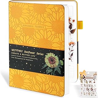 Undated Luxurious Weekly & Monthly Planner, Productivity Organiser Notebook, Gratitude Journal, Time Management, A5 Size, Lasts 1 Year