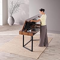 Transformer Table: Dining Table to Adjustable Desk Converter - Space-Saving Home Office, Gaming, Study Desk in Royal Brown