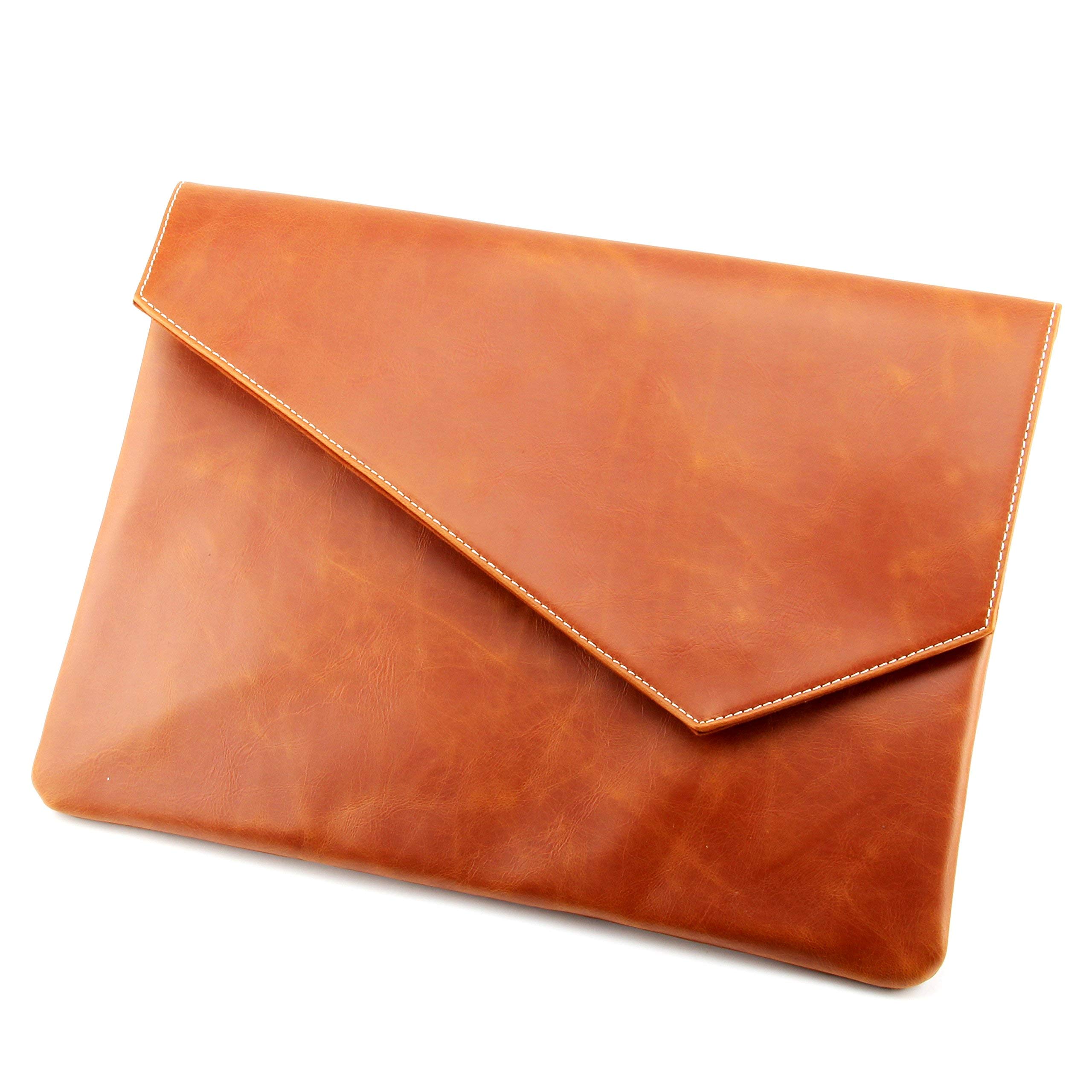 Men Business PU Leather Envelope File Bag Clutch A4 Document Bag