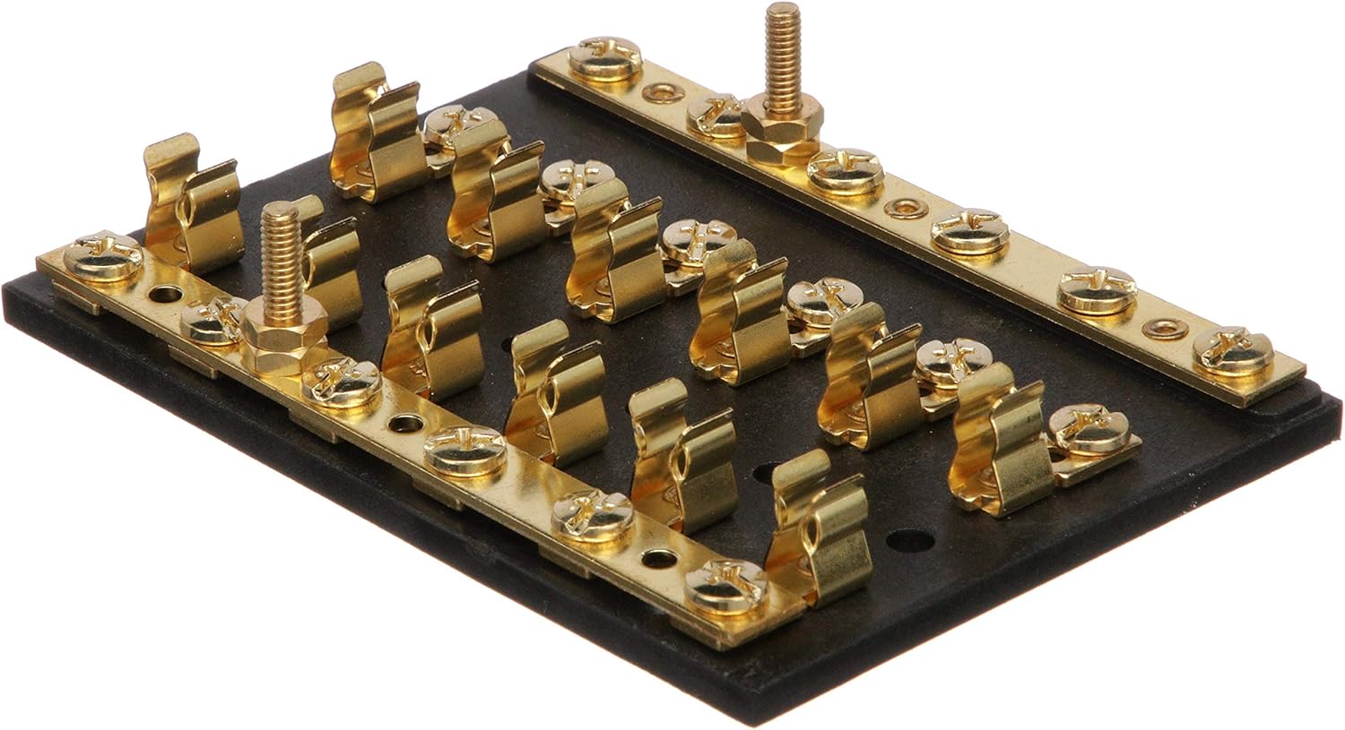 Seachoice 6-Gang Fuse and Terminal Block, Brass Clips and Contacts, SFE 20 Amp of 3AG Fuse