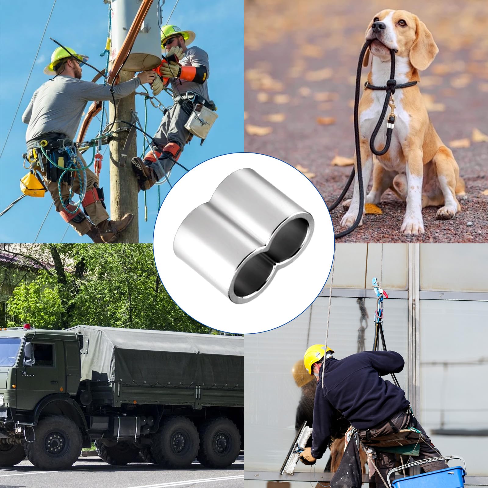 60 sztuk zacisków linowych 4 mm, tuleje zaciskowe, zaciski zaciskowe, linka gumowa, do przyczepy, liny do plandek, liny ekspandera, tuleje zaciskowe, tuleje zaciskowe, tuleje zaciskowe, tuleje