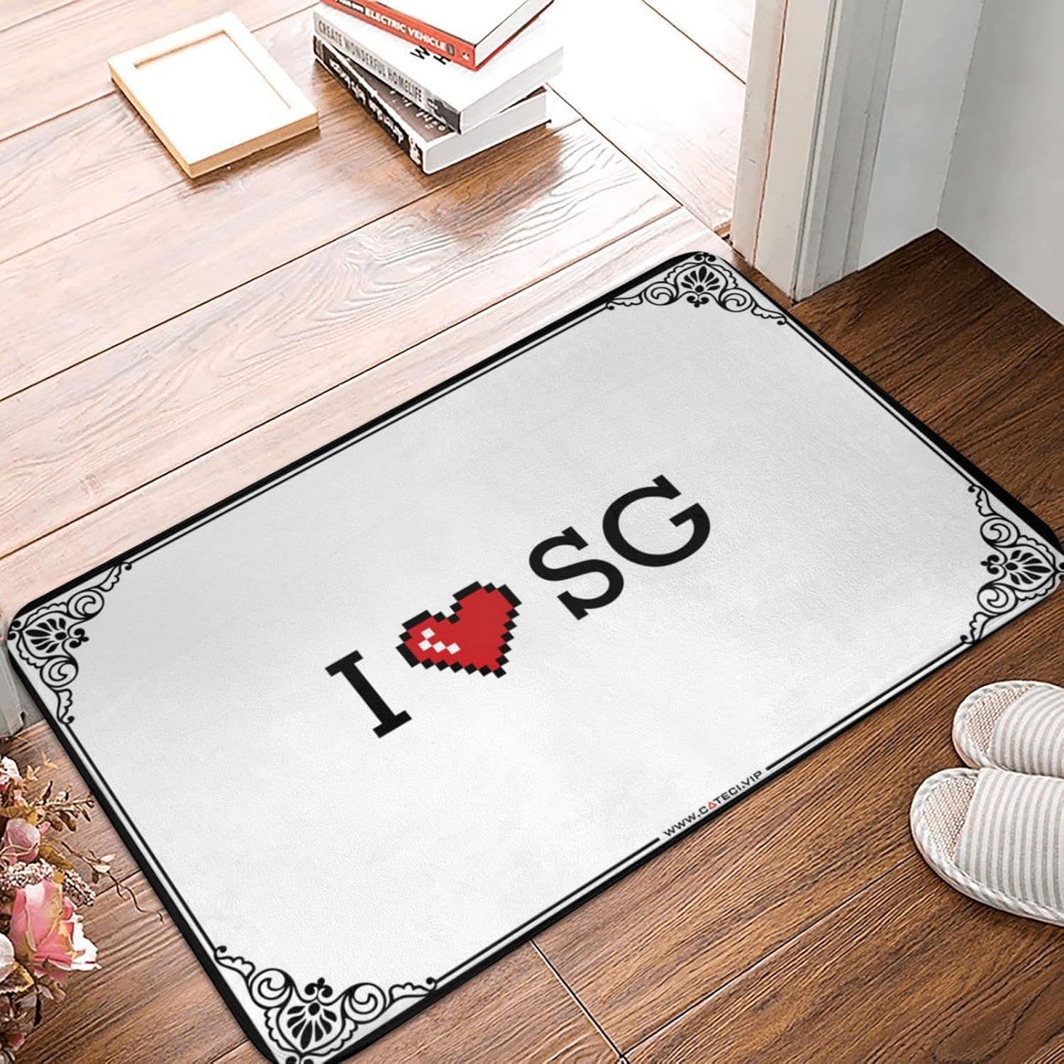 Fall Outdoor Welcome Mat I Love Sg Doormat Fall Rugs for Front Door Outdoor Runner Rug (Color : Colour, Size : 65X90CM)