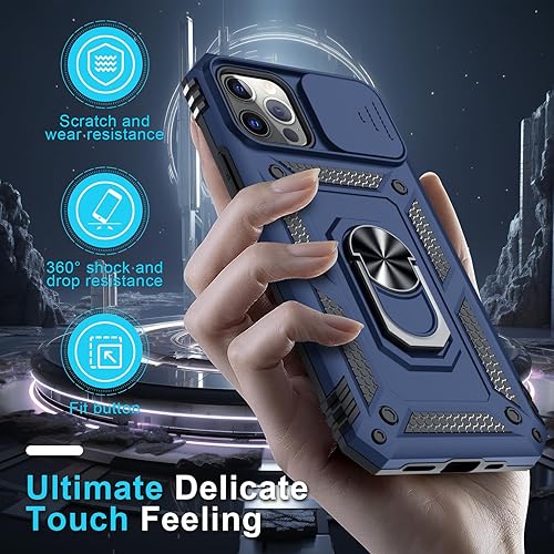 Miniatura 7 de Janmitta Funda para iPhone XR, cubierta integrada para lente de cámara deslizante + protector de pantalla, resistente a los golpes, funda de cuerpo