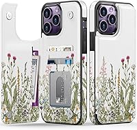 Vista 220 de LETO para iPhone 15 Pro Funda tipo cartera - Tapa tipo folio con patada - Diseños de moda - Tarjetero - Funda protectora para mujeres y niñas - 6.1