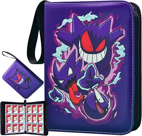 Carpeta de tarjetas para tarjetas, portatarjetas portátil de 9 bolsillos para coleccionista de tarjetas, para 720 tarjetas con 40 fundas extraíbles,