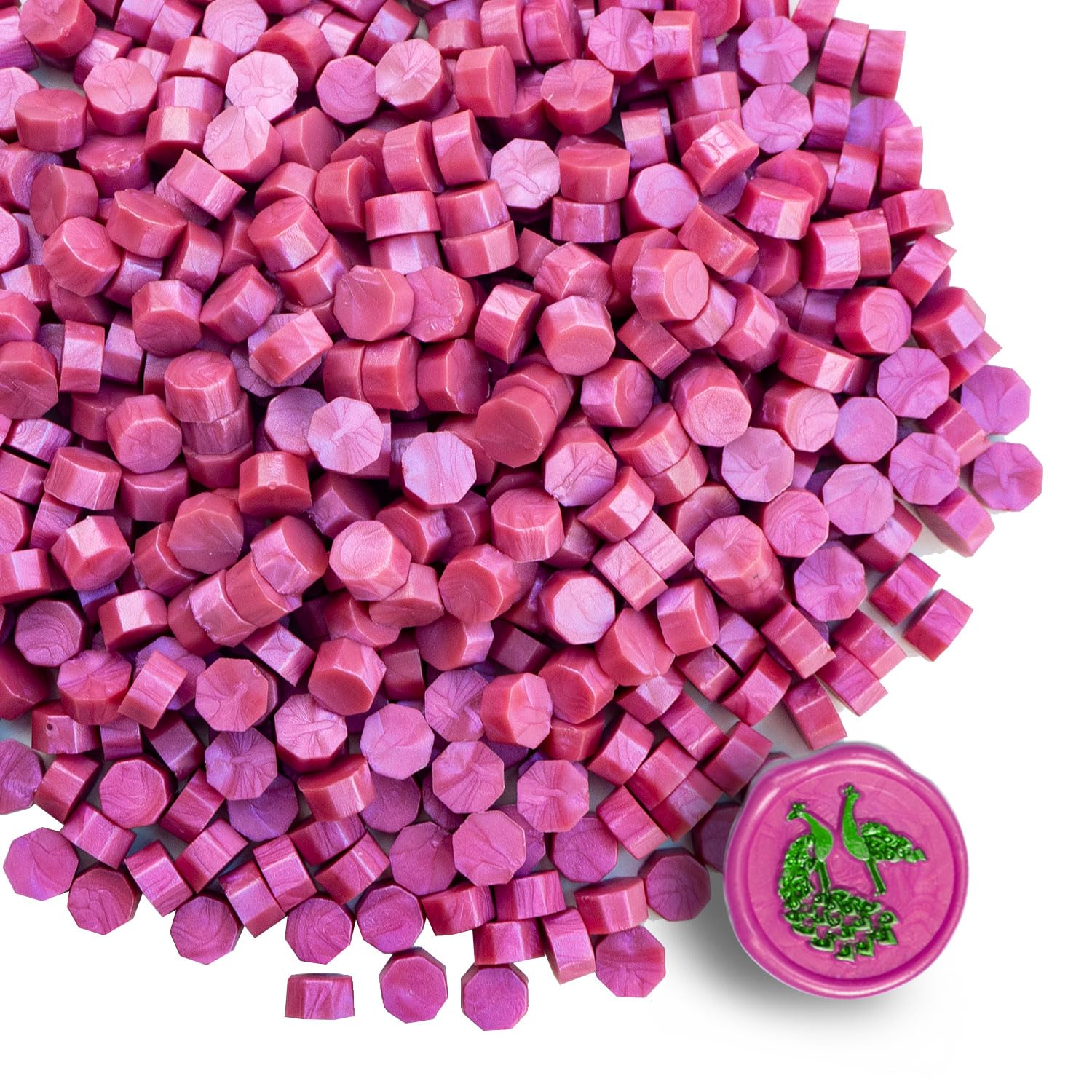 Tomgenrine Premium Wax Seal Beads - 520 Rose Pink Sealing Pellets for Letters, Greeting Cards, Wine Bottles & Crafts | Professional-Grade for Wedding Invitations & DIY Projects
