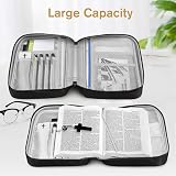 FINPAC Bible Cover, Slashproof Carrying Book Case Church Bag Bible Protective with Handle and Zippered Pocket for Standard Size Bible, for Mother Father Girls Boys Women Men, - 5