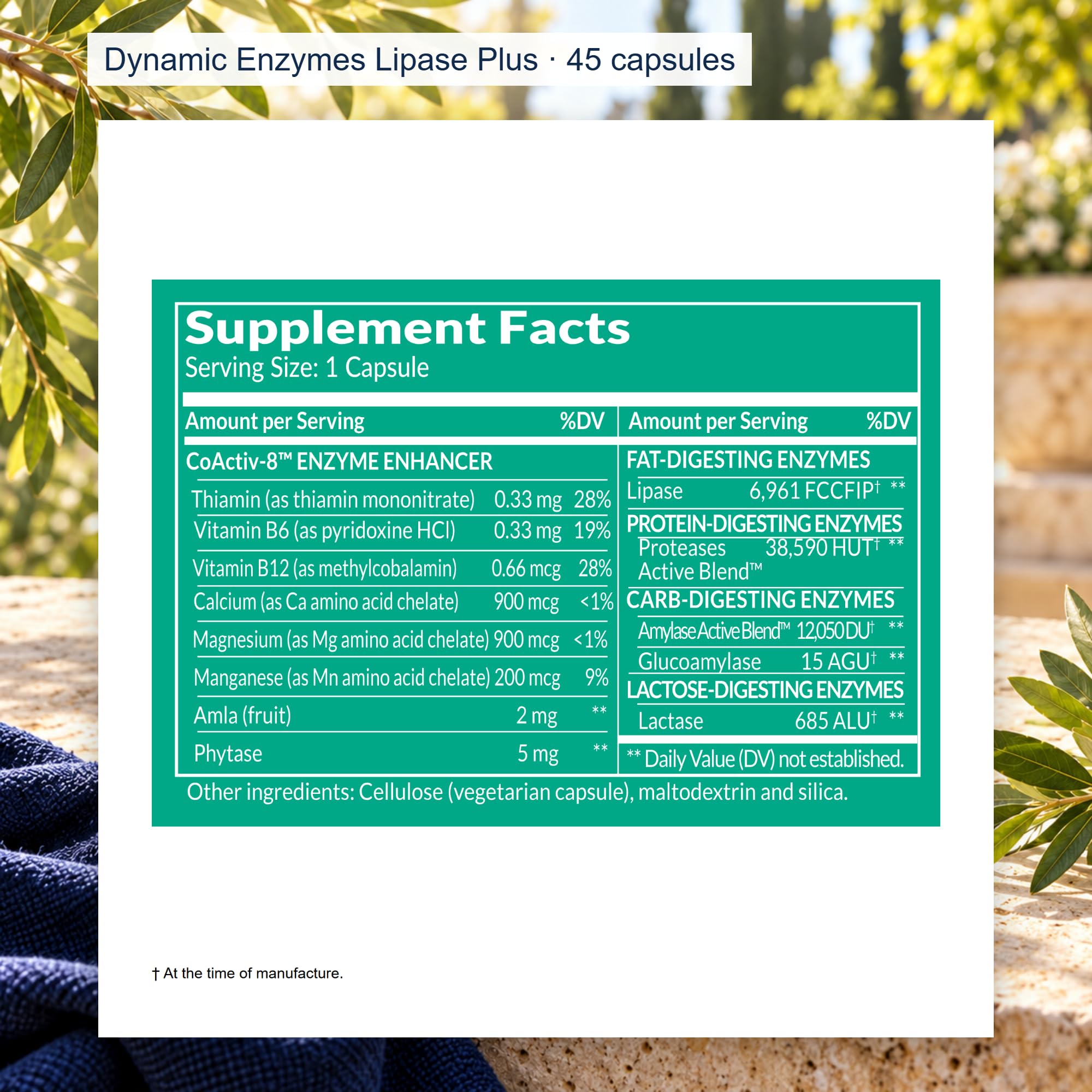 Dynamic Enzymes Lipase Plus Digestive Enzymes, 45 Capsules — Amazon image 8