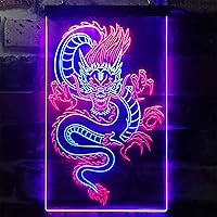 Vista 77 de ADVPRO Chinese Dragon Room Display Dual Color LED Neon Sign Green & Red 16" x 24" st6s46-i3225-gr