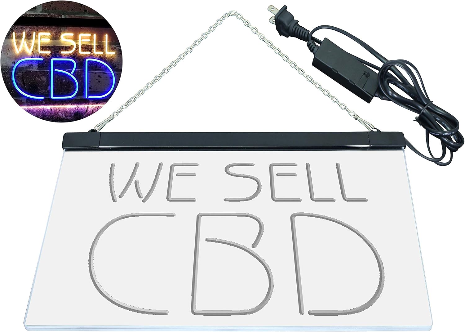 ADVPRO CBD Sold Here Dual Color LED Neon Sign Blue & Yellow 12 x 8.5 Inches st6s32-i3091-by