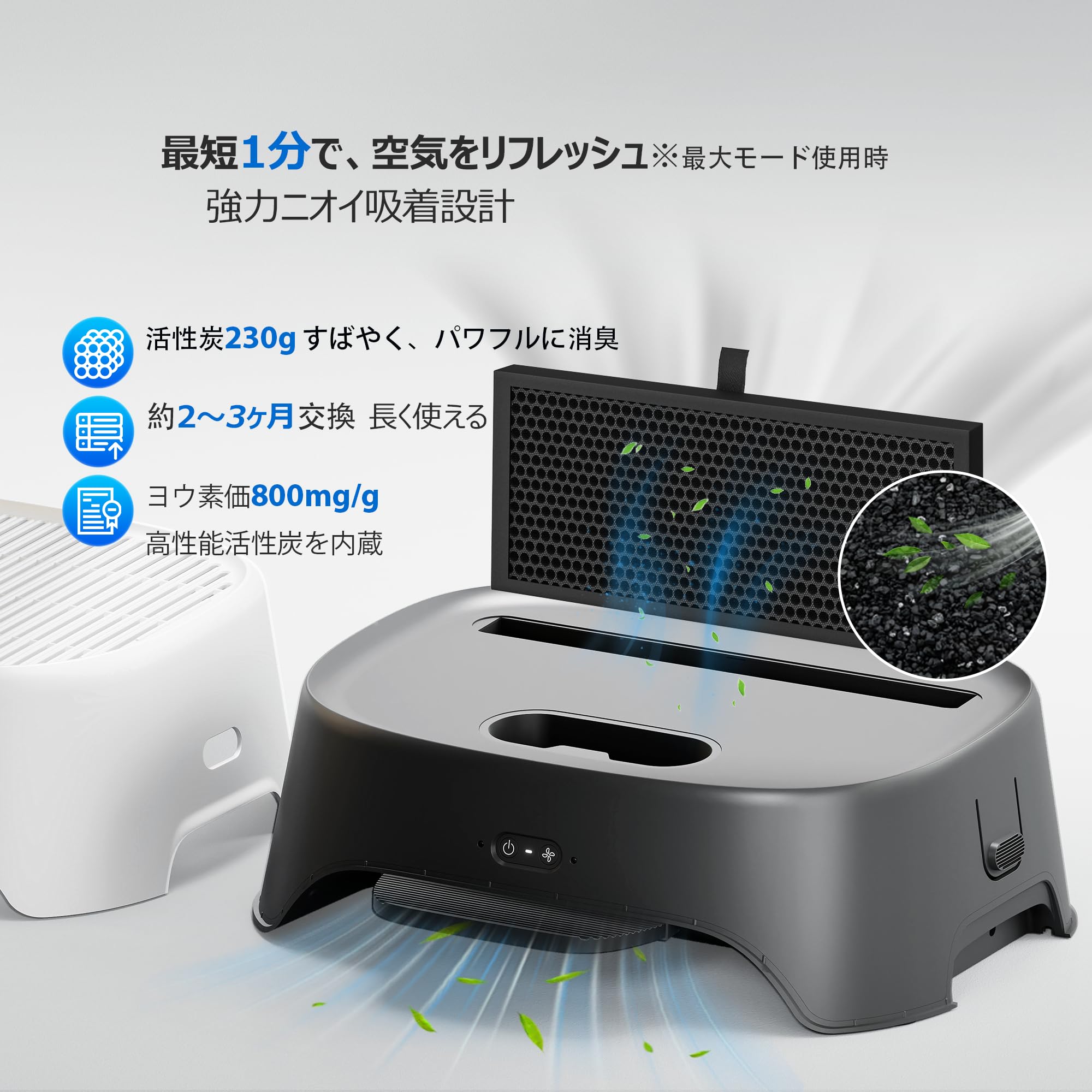 Amazon.co.jp: Neakasa AirStep 空気清浄機能付き 猫トイレ用ステップ