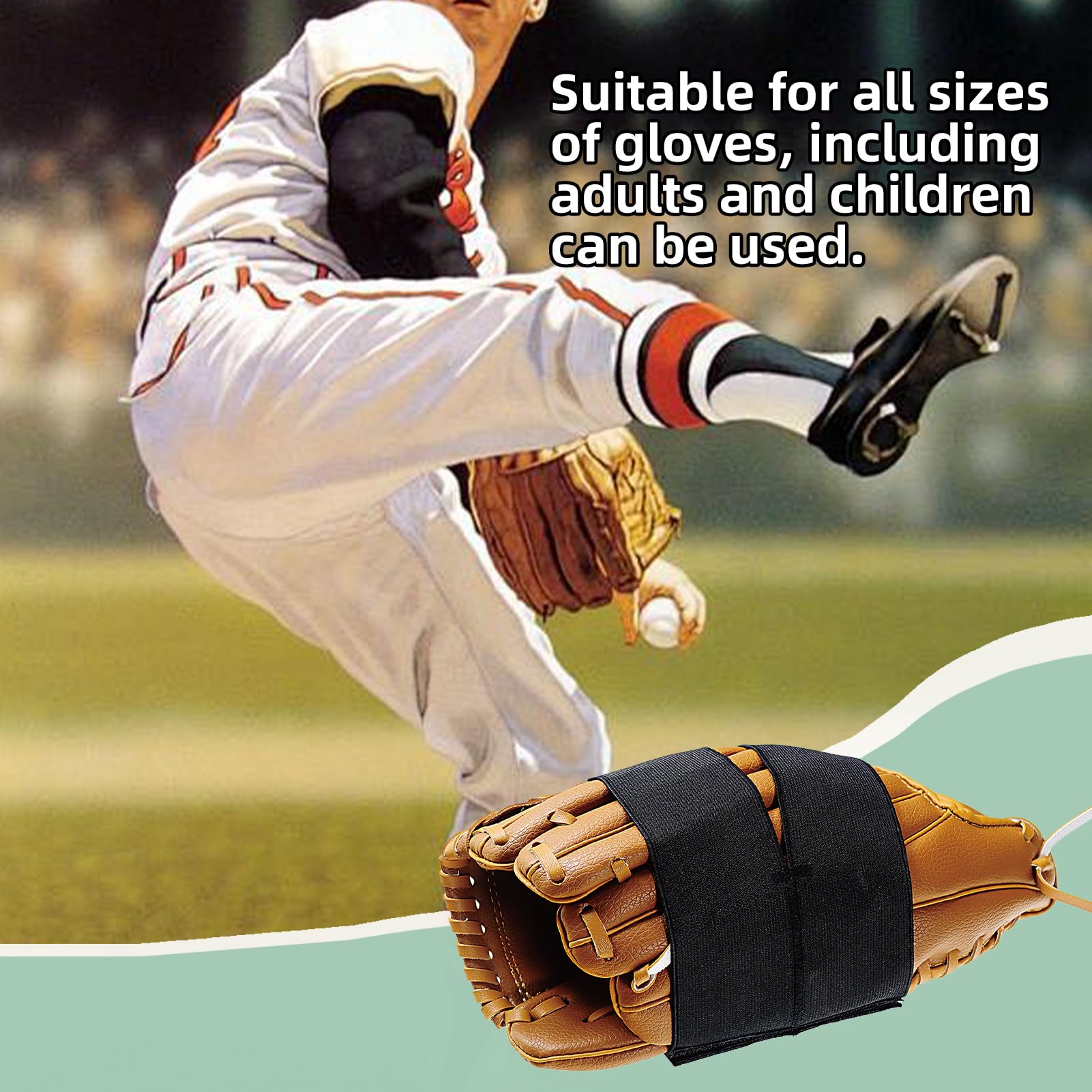 NICENEEDED 3 Bande de Protection pour Gants Sangle pour Gant de Baseball Sangle Élastique pour Gants de Softball et de Baseball Accessoires pour Gants