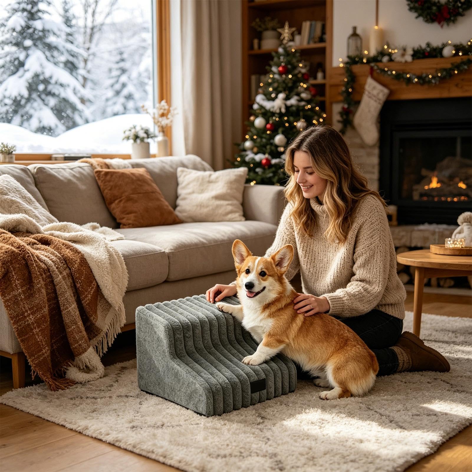 Rampa per Cani Scaletta Leggera Antisdrucciolo Per Animali Da Compagnia | Gradini per Cuccie di Cani per Gatti Anziani Cuccioli di Piccola Taglia Divano e Appartamento Balcone Terrazza Giardino